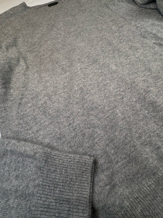 J.Crew Cashmere Sweater Men's Size Medium Gray Crewneck Preppy Casual Stretch - Picture 5 of 11